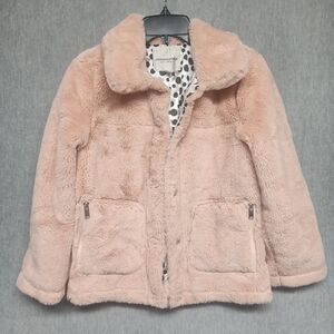 Kids Faux Fur Jacket - Pink - Size 10/12